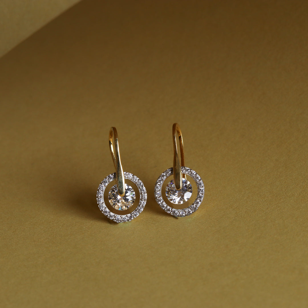 Solitaire Hook Earrings