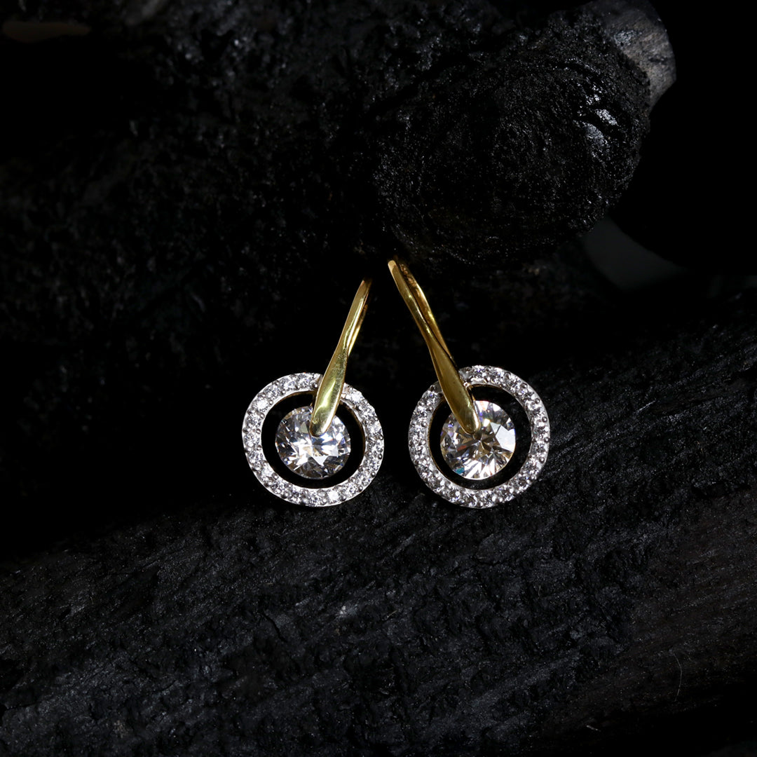Solitaire Hook Earrings