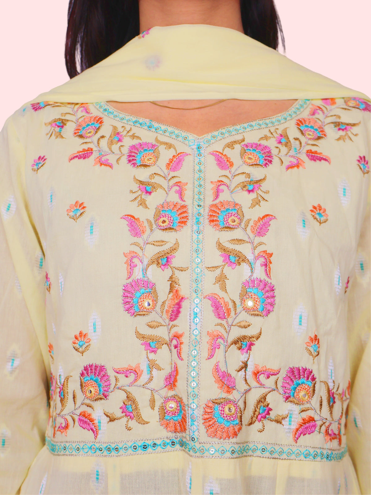 Women's Pure Cotton Kurta and Pant Set with Coordinated Dupatta