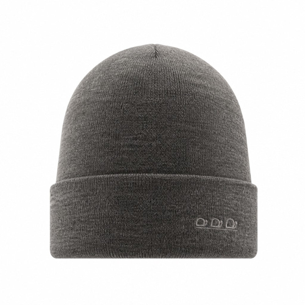 K5001DG | ORTLES - Unisex Knit Beanie Made in Italy. Melange Grey Color.